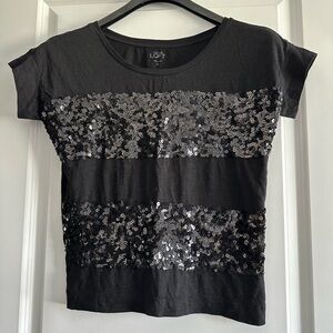 Loft women’s half sequin half black size XS